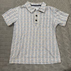 Tea Collection Short Sleeved Geometric Polo ~ 4